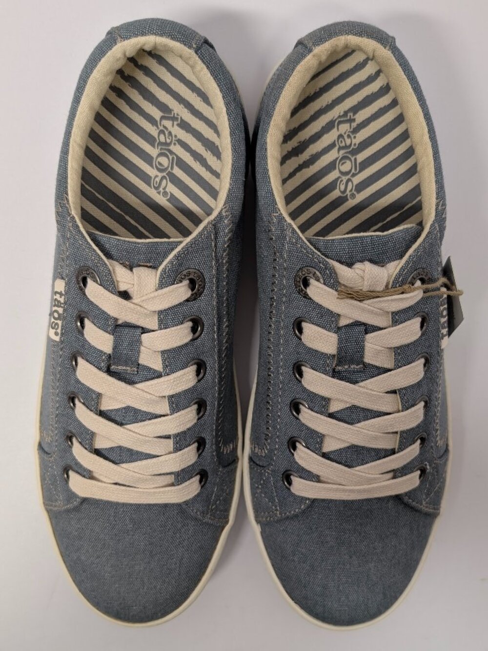 Täōs Footwear Star Sneakers in Chambray Blue Wash Canvas - STA 12844 - NWT